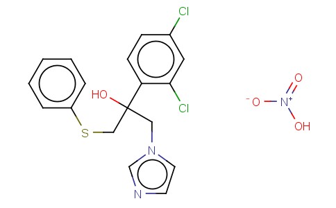 1H-IMIDAZOLE-1-ETHANOL, ALPHA-(2,4-DICHLOROPHENYL)-ALPHA-((PHENYLTHIO) METHYL)-, NITRATE (SALT)